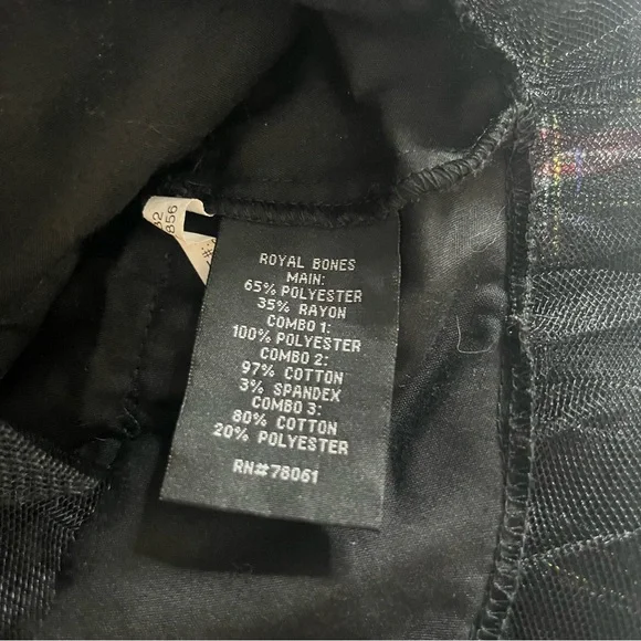 Royal Bones Daang Goodman Tripp Tartan Plaid Black Pleated Tulle Mini Skirt Sz M - Picture 10 of 10